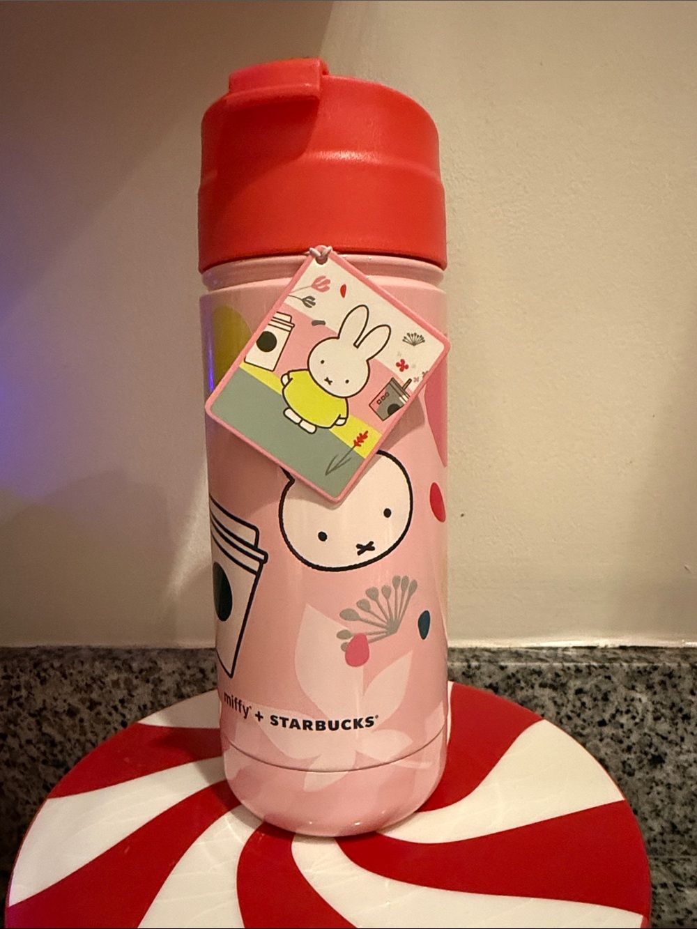 Starbucks Pink and Red Miffy Stainless Steel Tumbler